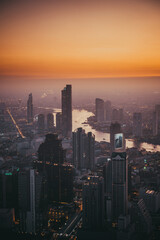 Fototapeta premium city skyline at Mahanakron Bangkok