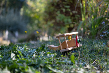Wooden toy plane