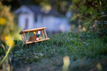 Child's wooden toy plane