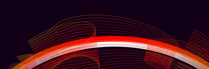 Abstract black background with orange lines