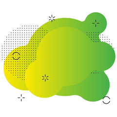 Liquid Abstract shape. Minimal curvy design.