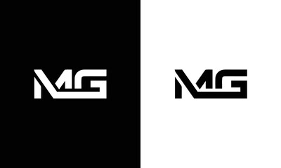 abstract, unique and creative initial letters MG, GM logo vector