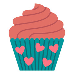 cupcake flat icon