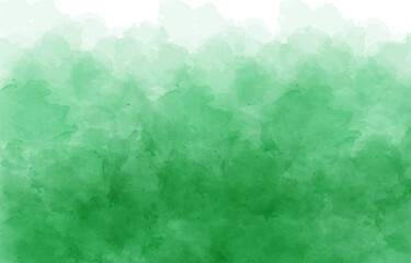 Green watercolor background, color splashing, Watercolor abstract wet hand drawn for wallpaper, card greeting, poster, design, cover, invitation. Vector illustration