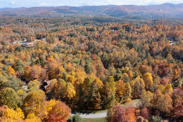 Obraz premium Appalachian fall and Autum mountain view