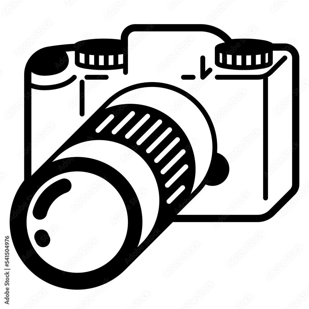 Wall mural camera glyph icon