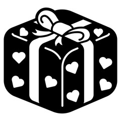 gift glyph icon