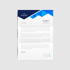 Modern and clean business style letterhead design template