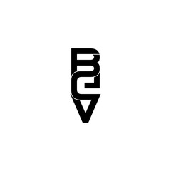 bev lettering initial monogram logo design