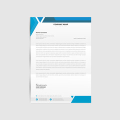 Modern simple letterhead vector template design