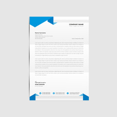 Creative and clean business style print ready letterhead for your corporate company