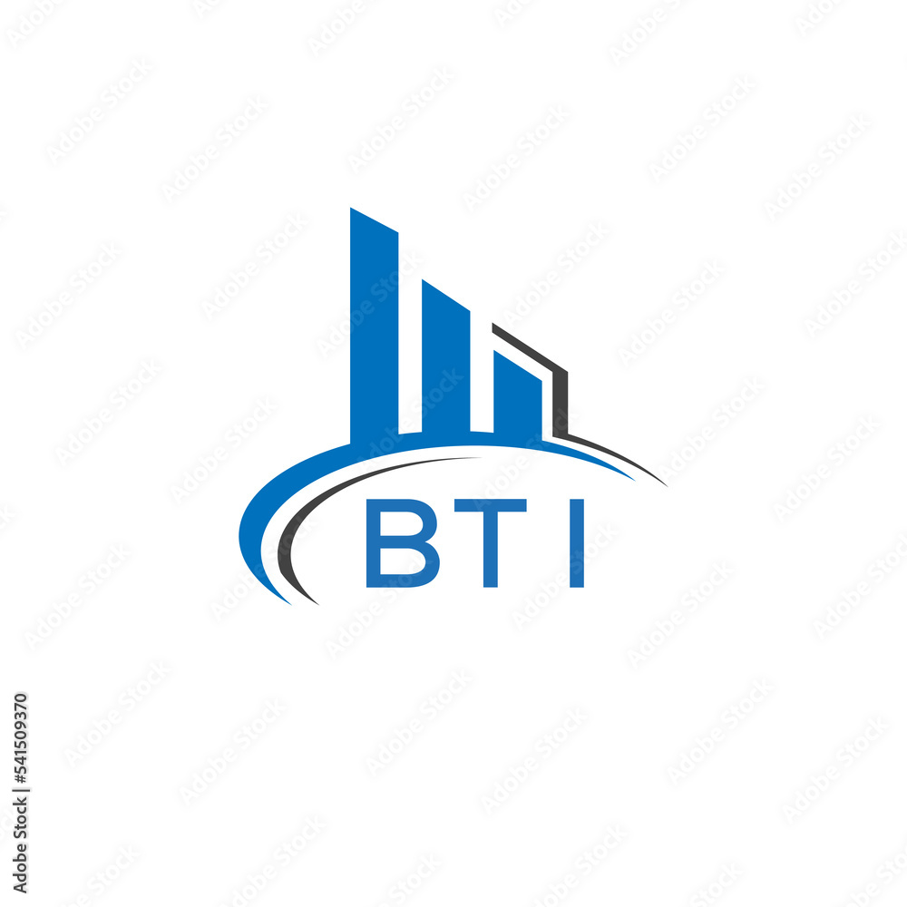 Poster BTI letter logo. BTI blue image. BTI Monogram logo design for entrepreneur and business. BTI best icon.
 - Posters