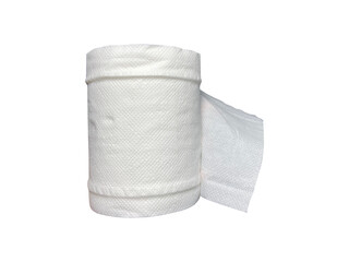 toilet paper isolated on white