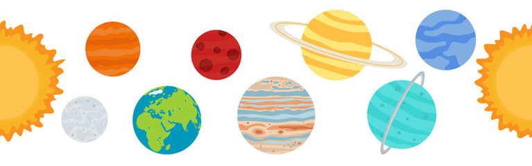 Cosmic vector border from the planets of the solar system