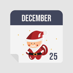 Christmas advent calendar. Countdown to Christmas. December. Vector illustration