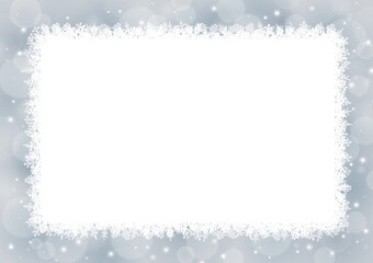 Fototapeta premium 雪の結晶の背景フレーム
