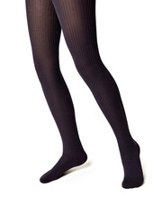  Women's female legs in tights. Children's legs in cotton tights. On a white background.