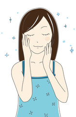 肌の調子がいい女性
