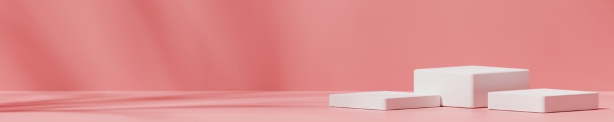 Fototapeta premium Scene with a podium for product presentation, 3d rendering