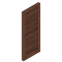 3d rendering illustration of a louver window blind