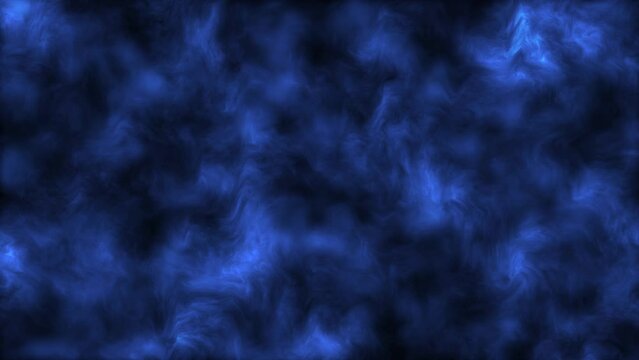 Dynamic Smoke Blue Abstract. Smooth Cloudy Misty Fog Background. Smokes Texture Flowing and Floating up and Transforming over time.. Overlay Smokes On Dark Background 
