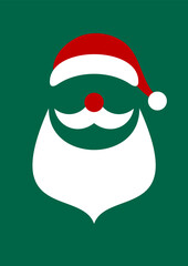 Abstrakter Weihnachtsmann Dunkelrot Weiß Grün