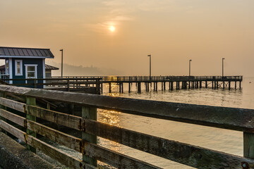 Obraz premium Pier And Smoky Sky 2