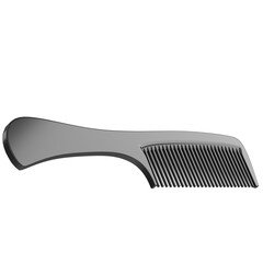 3d rendering illustration of an hair comb with handle