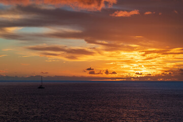 Naklejka premium Sunset Madeira Portugal.