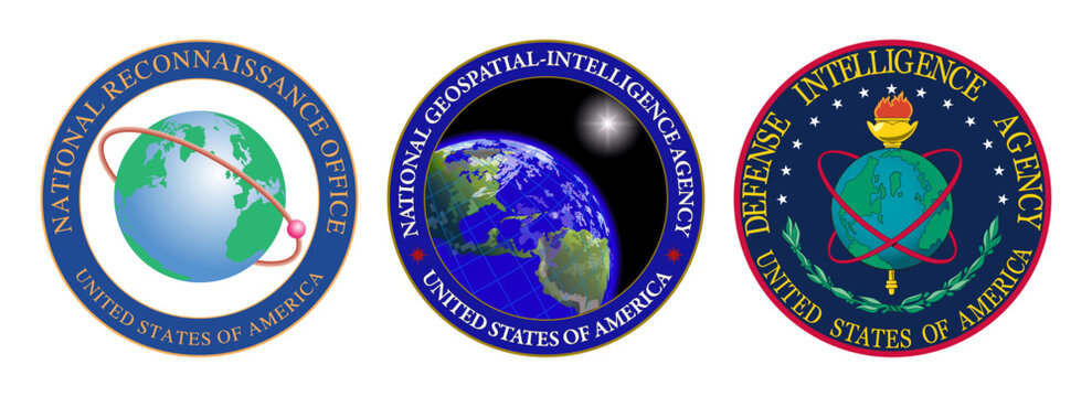 Vector seal of the United States National Reconnaissance Office. National Geospatial-Intelligence Agency. Defense Intelligence Agency logo