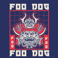 Hand Drawn Foo Dog Illustration Stock Vector	
