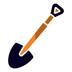 Concrete sand shovel icon for your website, logo, app, UI, product print. Concrete sand shovel concept flat. vector illustration icon.