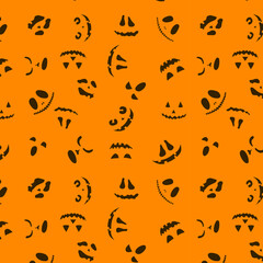 halloween character pumpkin texture on an orange background