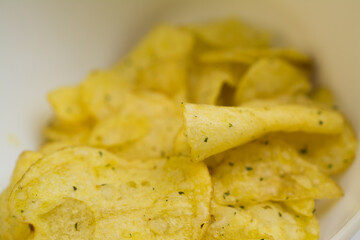 Potato chips with spices
