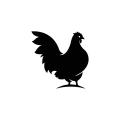 Fototapeta premium Chicken icon logo vector sillhouette.