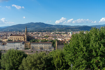 Fototapeta premium Skyline Florence from Michelangelo Piazzale square, Italy.