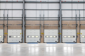 Loading doors of a warehouse