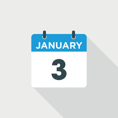 Calendar January Icon Vector Template