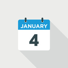 Fototapeta na wymiar Calendar January Icon Vector Template