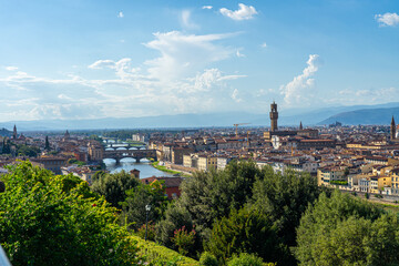 Skyline Florence from Michelangelo Piazzale square, Italy.