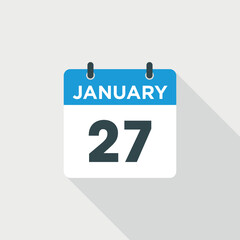 Calendar January Icon Vector Template