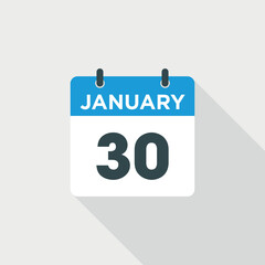 Calendar January Icon Vector Template