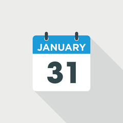Calendar January Icon Vector Template