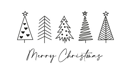 Merry Christmas vector file, New Year Pine Tree back picture on white background