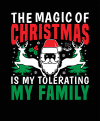 Christmas typography t-shirt design