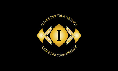 Initial I monogram template. Vintage logo for cafe, bar, restaurant, invitation. Business style and company brand.