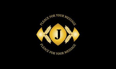 Initial J monogram template. Vintage logo for cafe, bar, restaurant, invitation. Business style and company brand.
