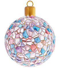 stained glass Christmas ball.  Christmas ornament, decoration.