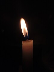 Candle light in dark room 