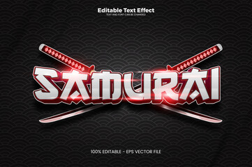 Samurai Editable text effect in modern trend style